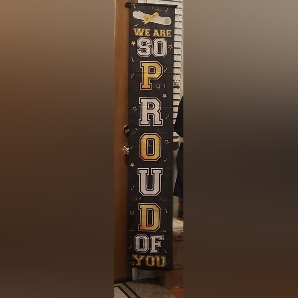 Graduation banner for front door